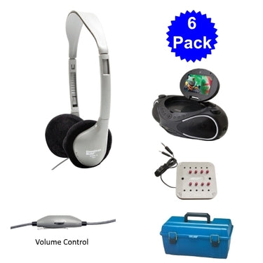 Sound Vision Portable Video Boombox 8 Station Listening Center - Learning Headphones